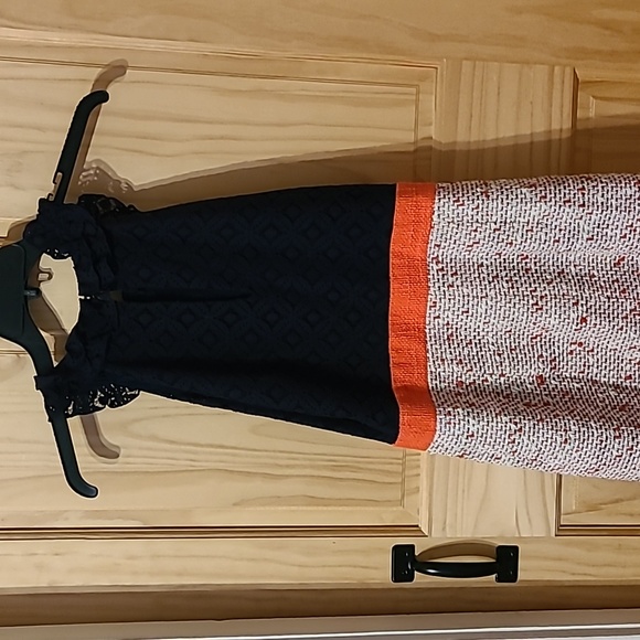 Milly Vintage tweed and lace high neck halter dress sz 12 - Picture 6 of 9